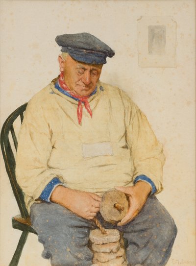 Fischer beim Korkenfädeln von Frederick James McNamara Evans